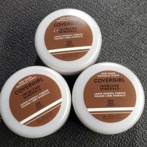 Set of 3 covergirl trublend minerals loose powder 500 deep fonce